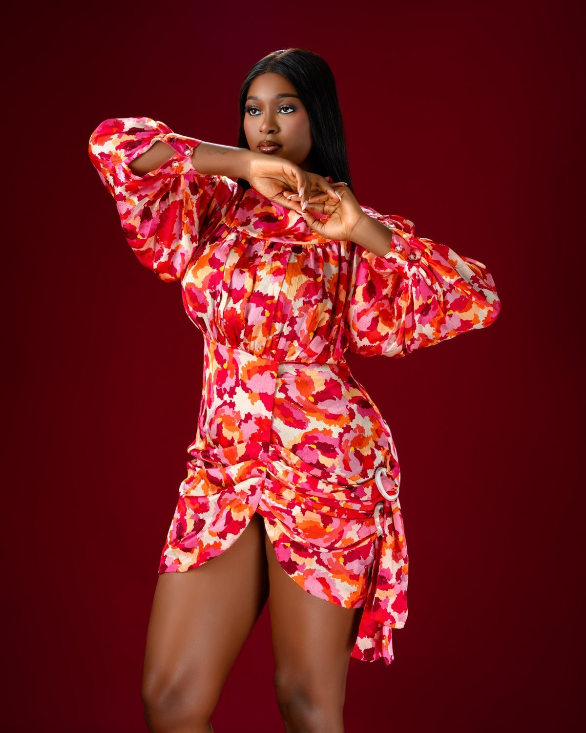 Solaris  Draped  Mini Dress-9
