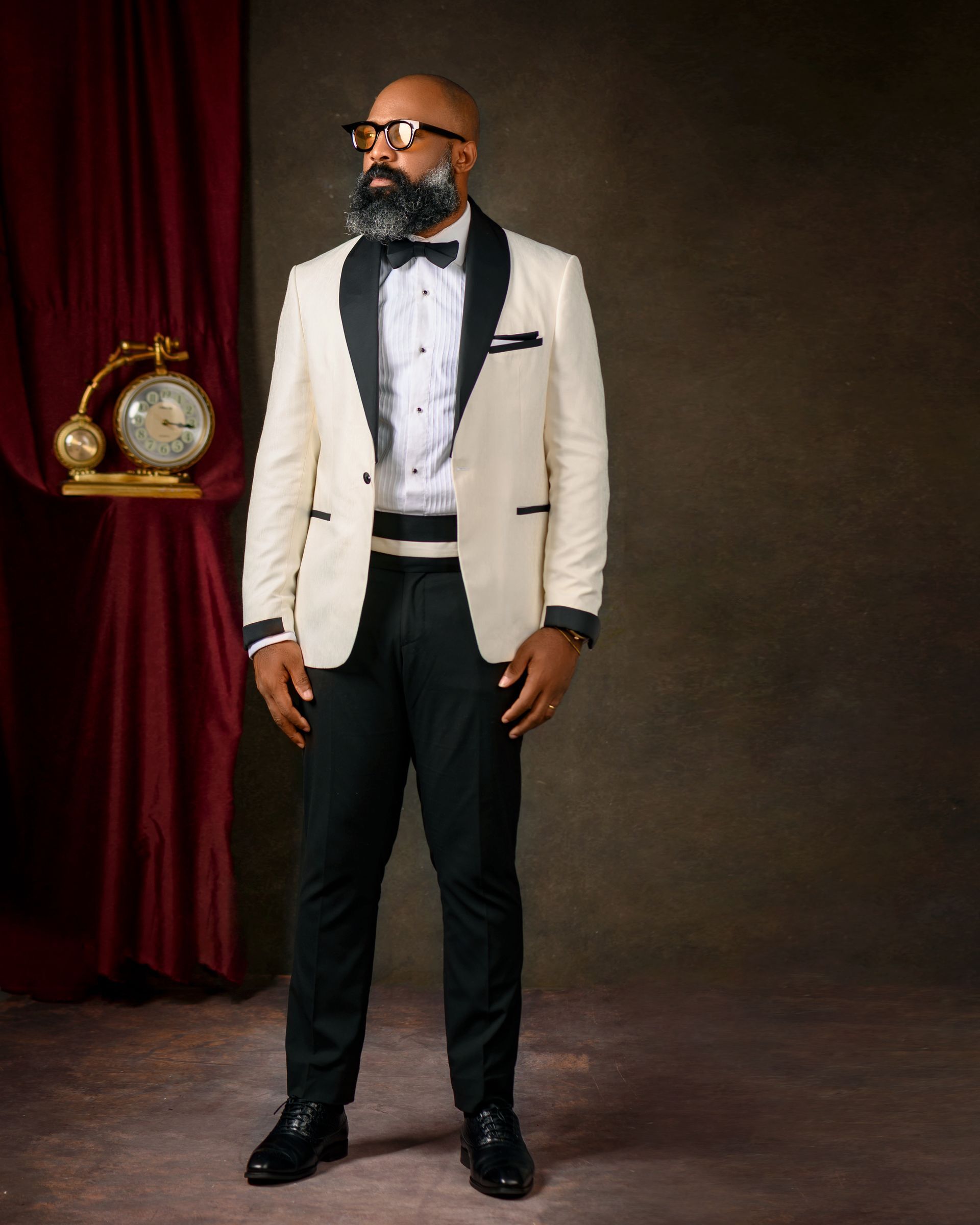 Rasmey Ivory Tuxedo Suit