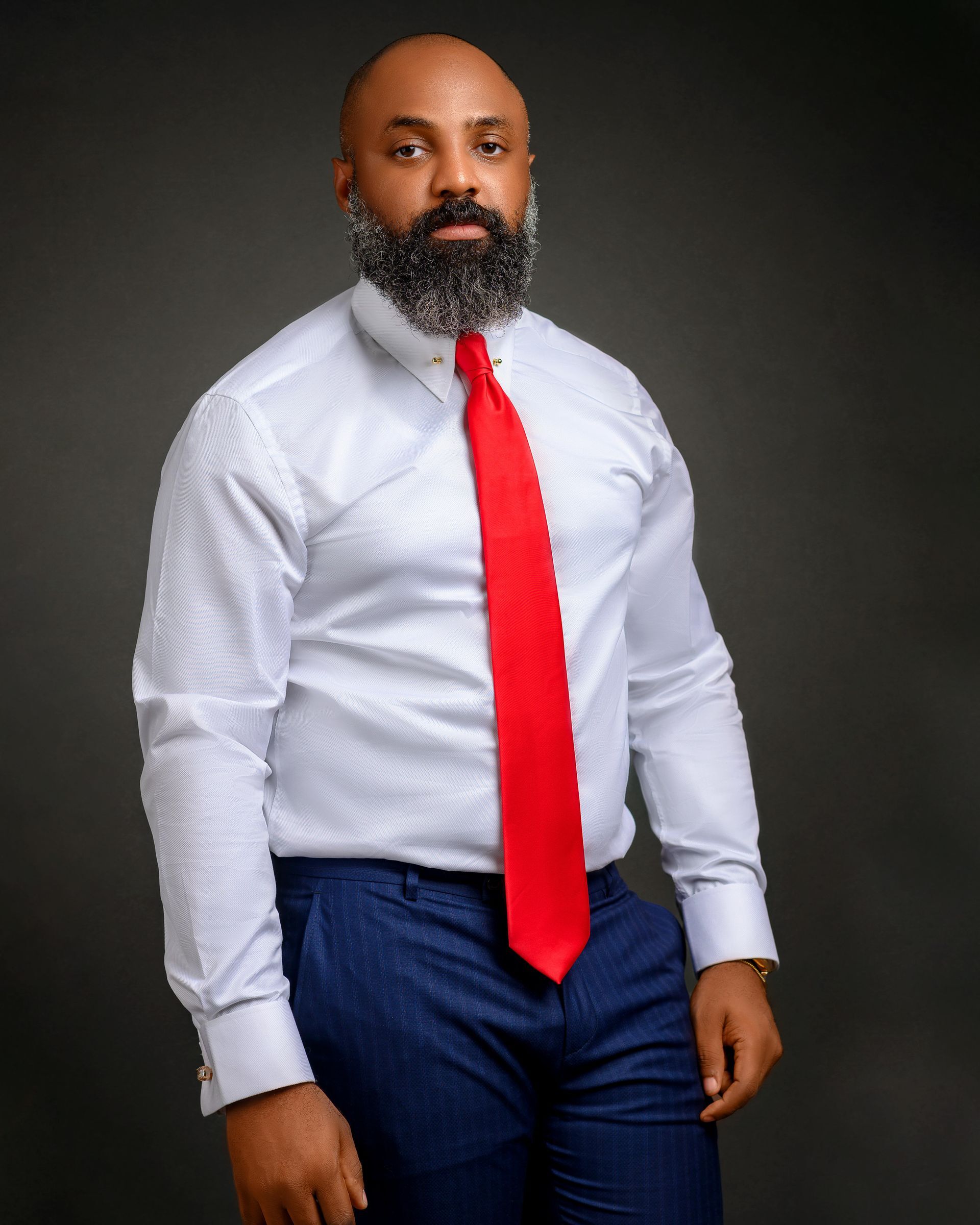 Biz Classic Pin Collar Long Sleeve Shirt