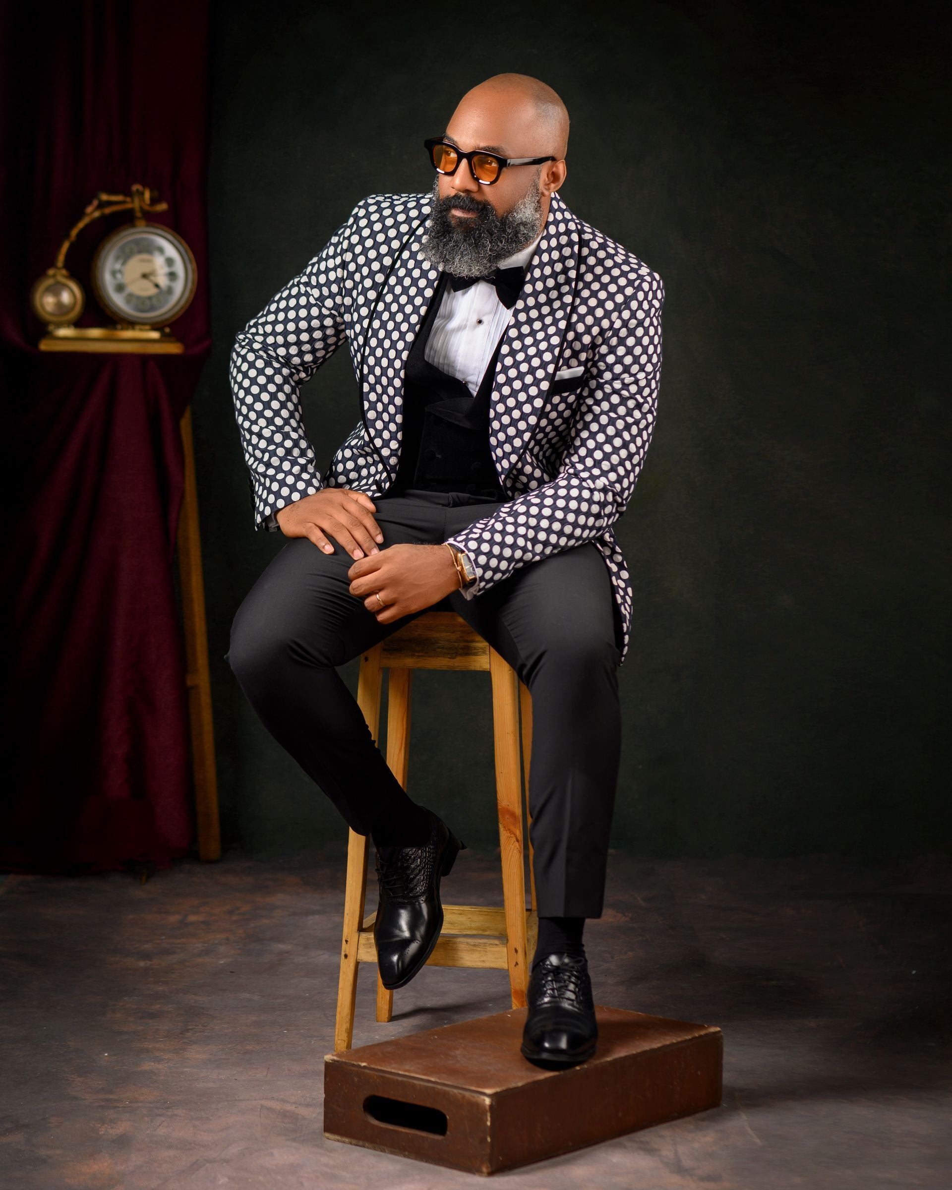 Dot Gothic 3 piece Tuxedo suit