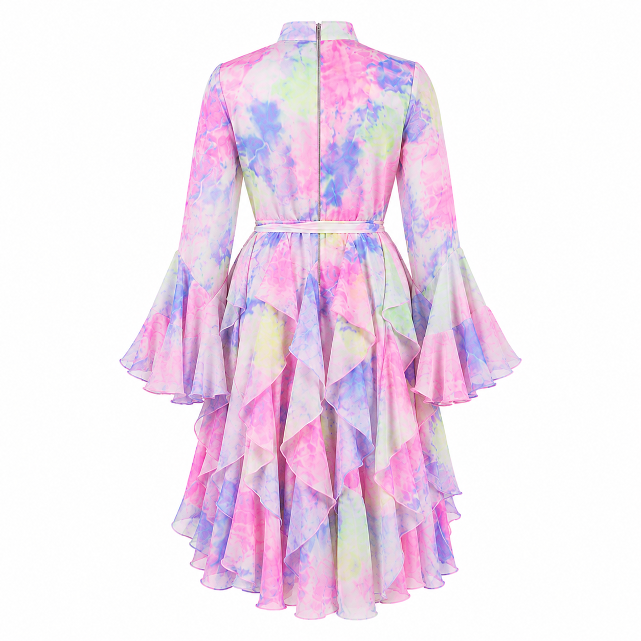 Aurora Ruffle Frill Midi Dress-1