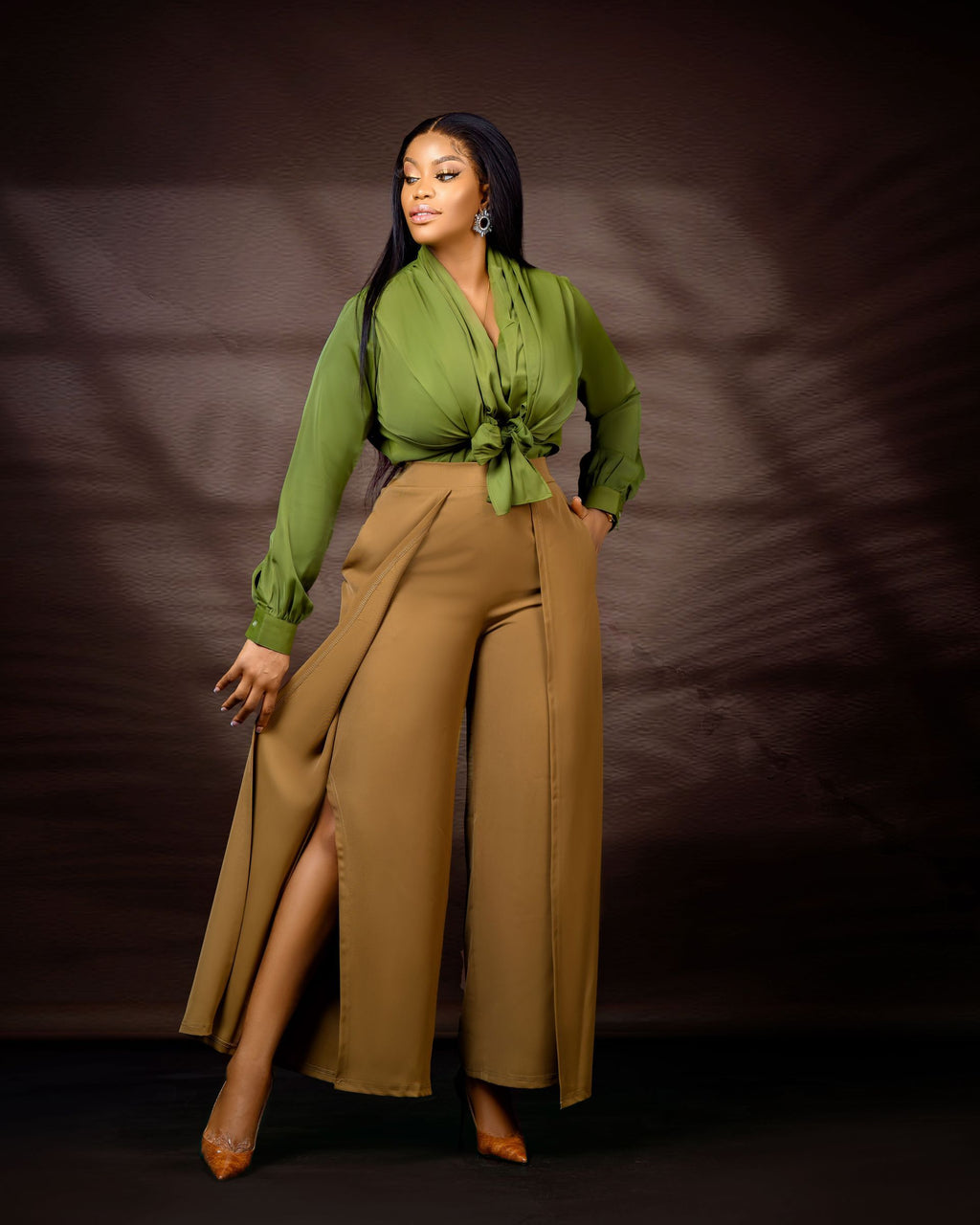 Vichy wrap Blouse