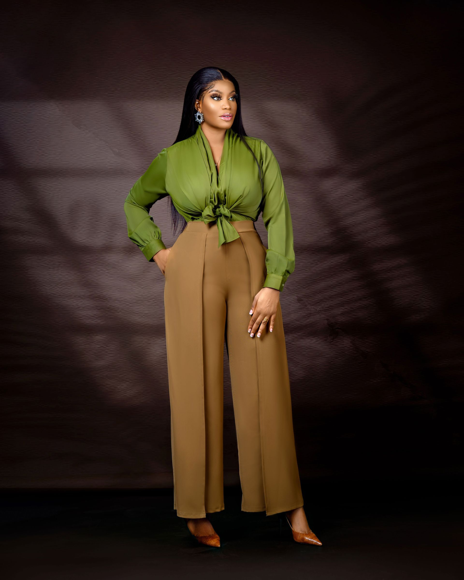 Vichy wrap Blouse-3