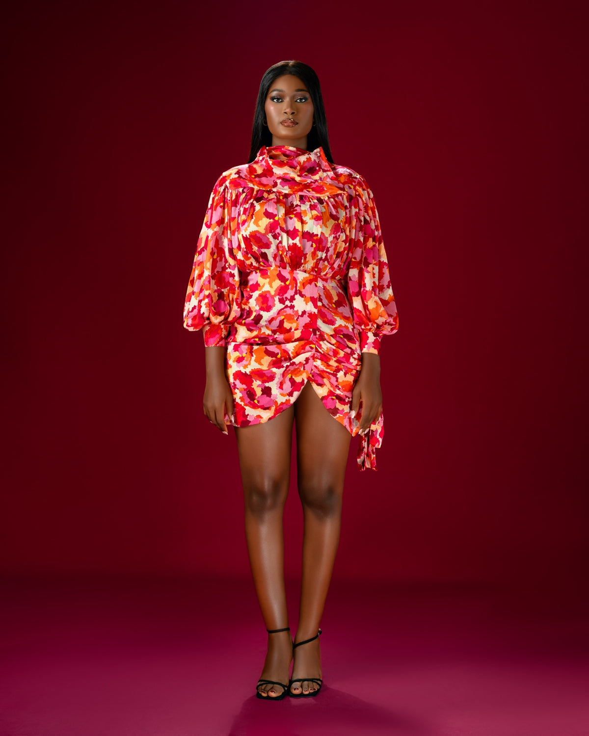 Solaris  Draped  Mini Dress-8
