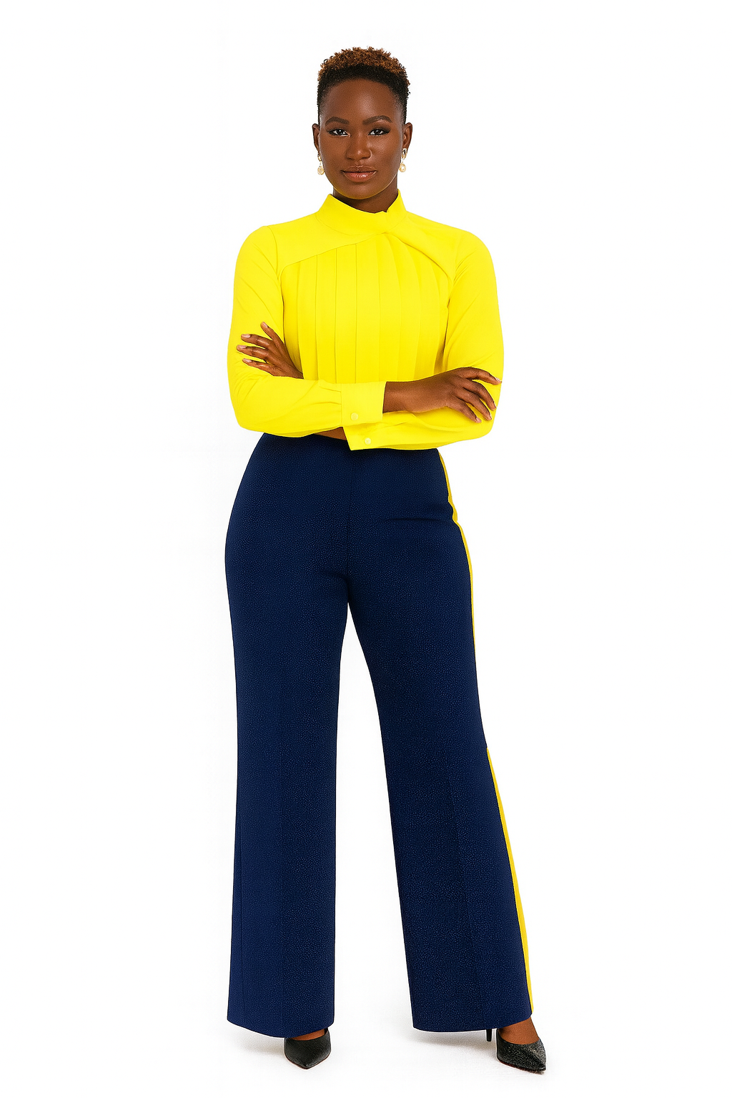 Clio draped blouse