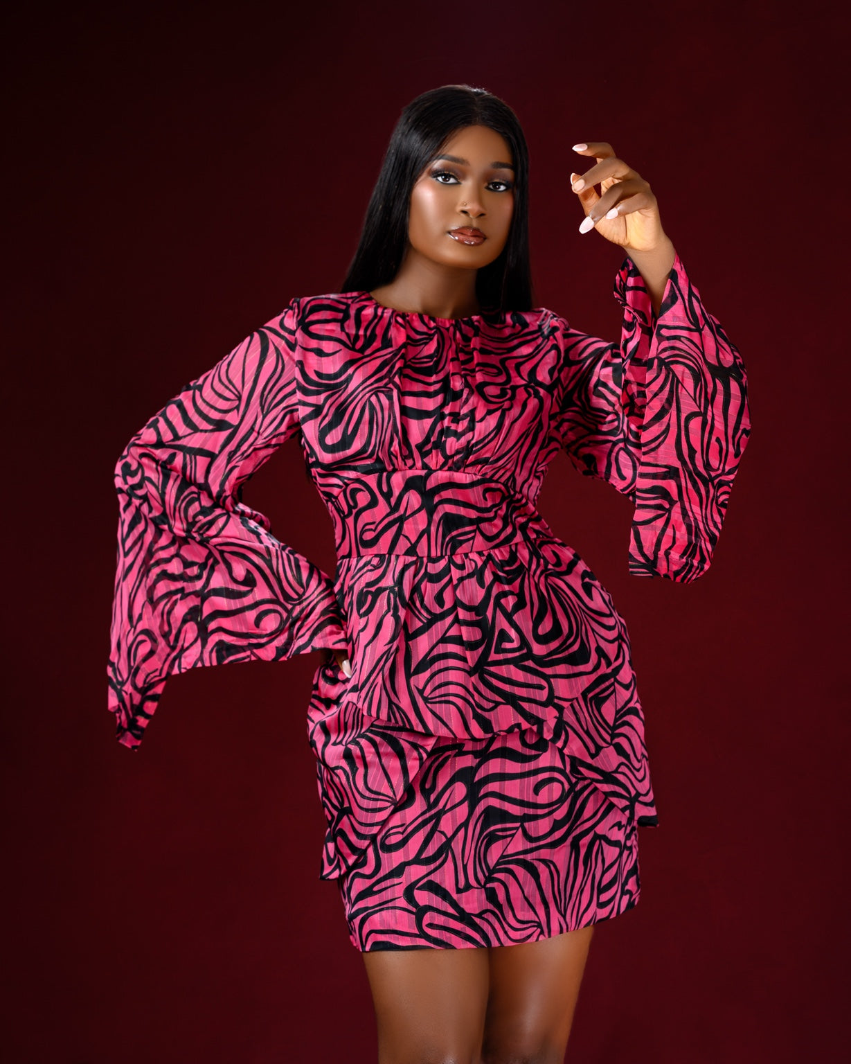 Zarae Wave Mini Dress-3