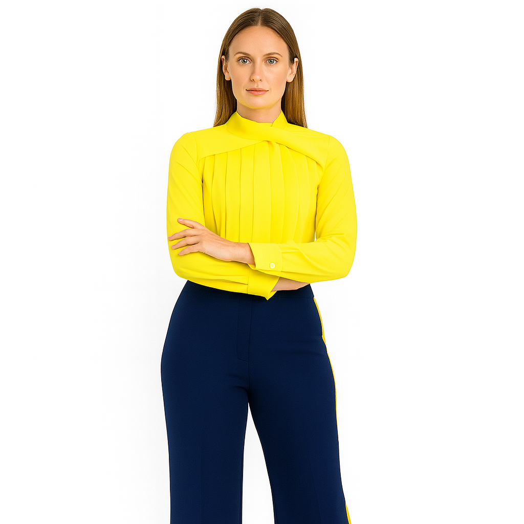 Clio draped blouse