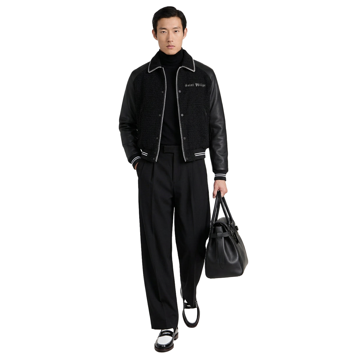 Saint Philippe Noir Varsity Jacket-2
