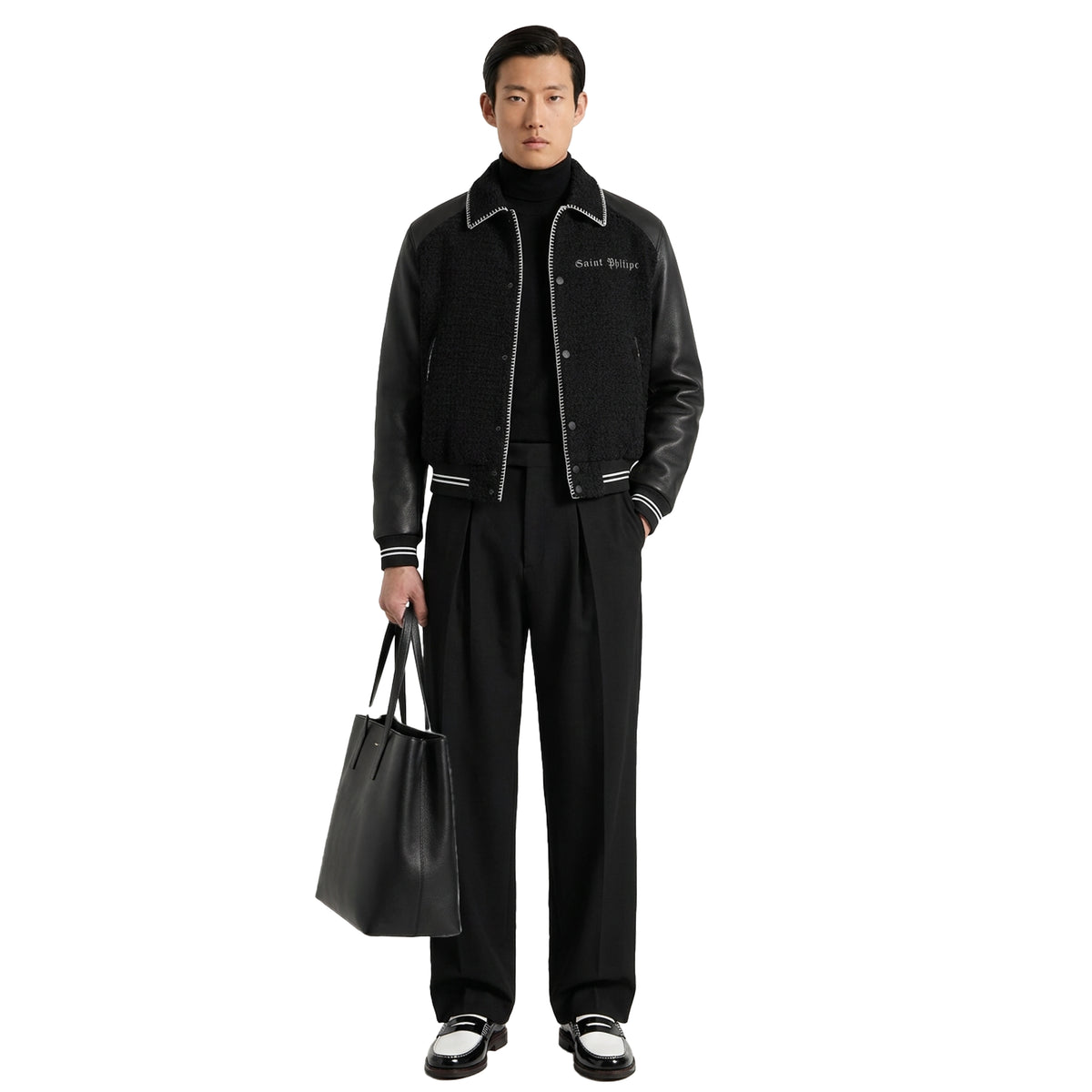 Saint Philippe Noir Varsity Jacket-6