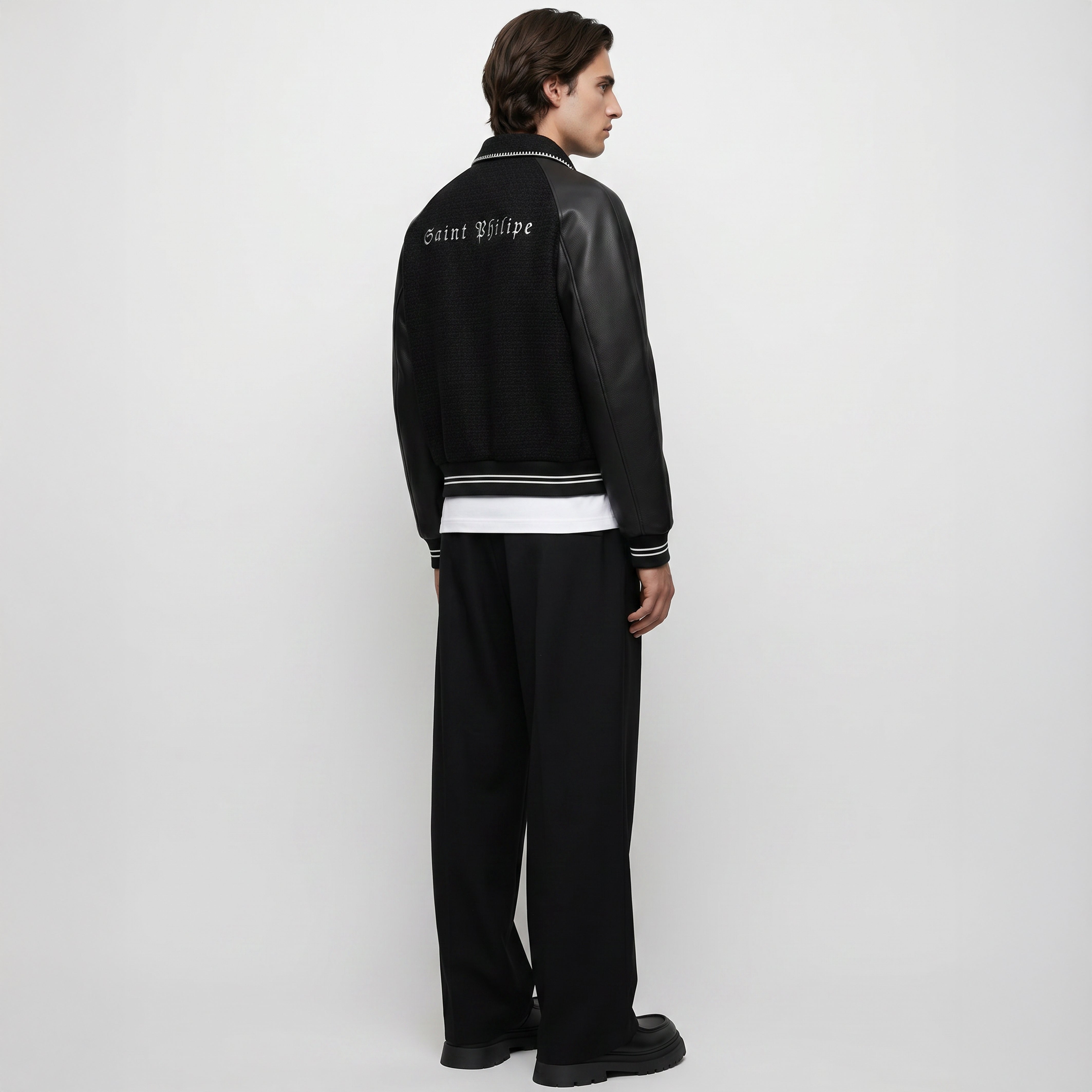 Saint Philippe Noir Varsity Jacket-4