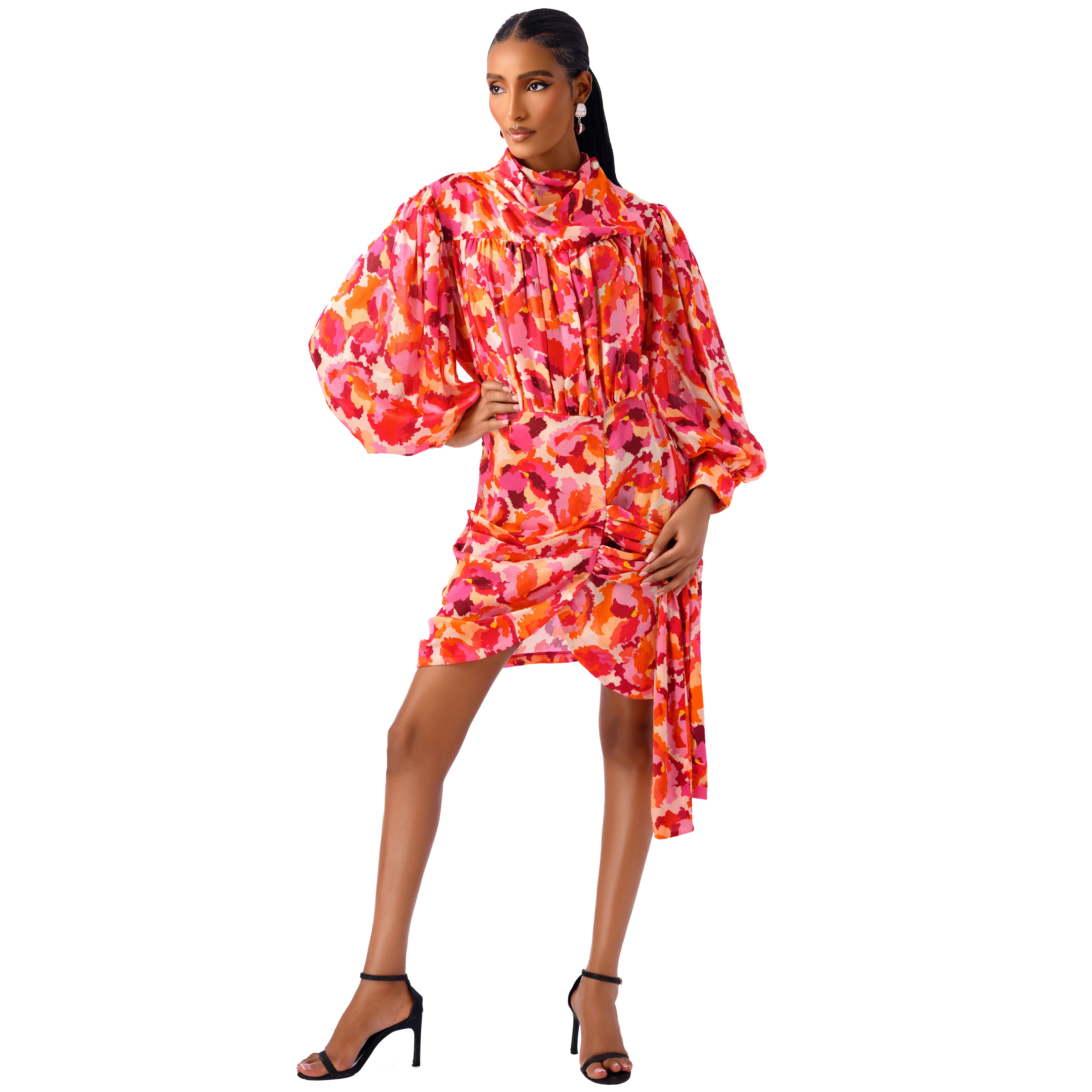 Solaris  Draped  Mini Dress-4