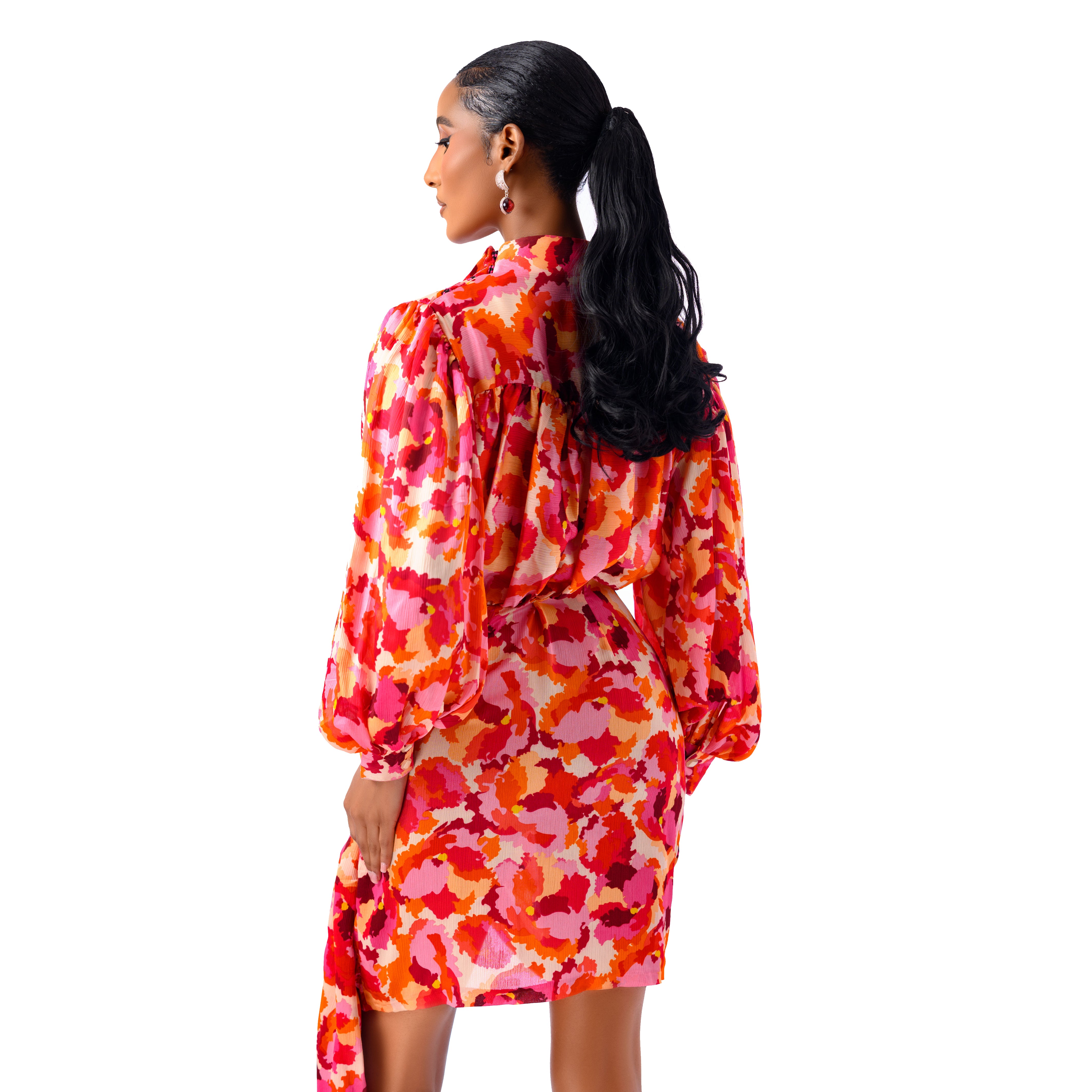 Solaris  Draped  Mini Dress-3