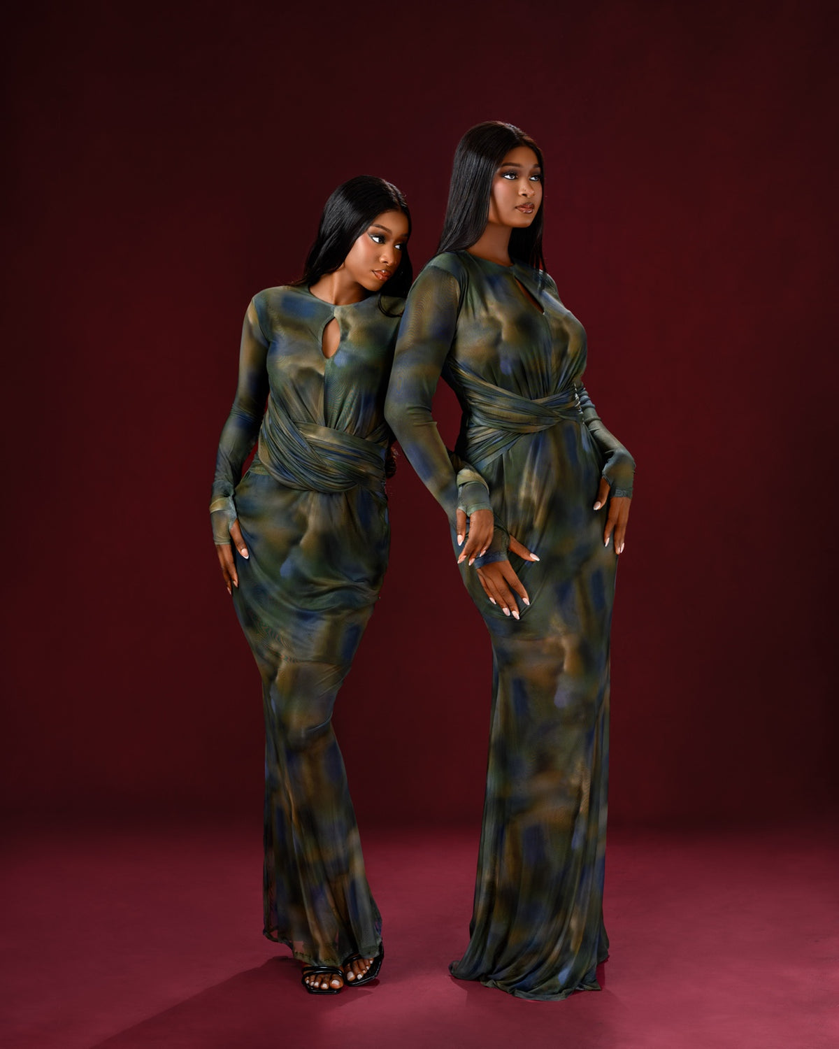 Mirage Mesh Maxi Dress-4
