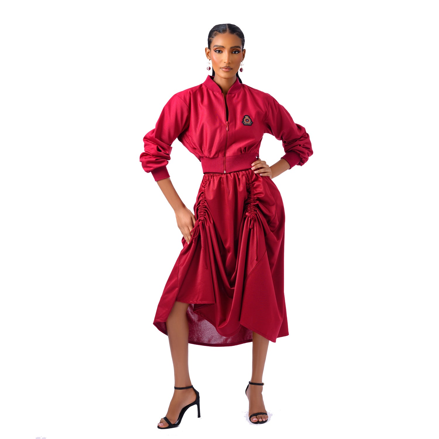 Garnet Ruched Set-3