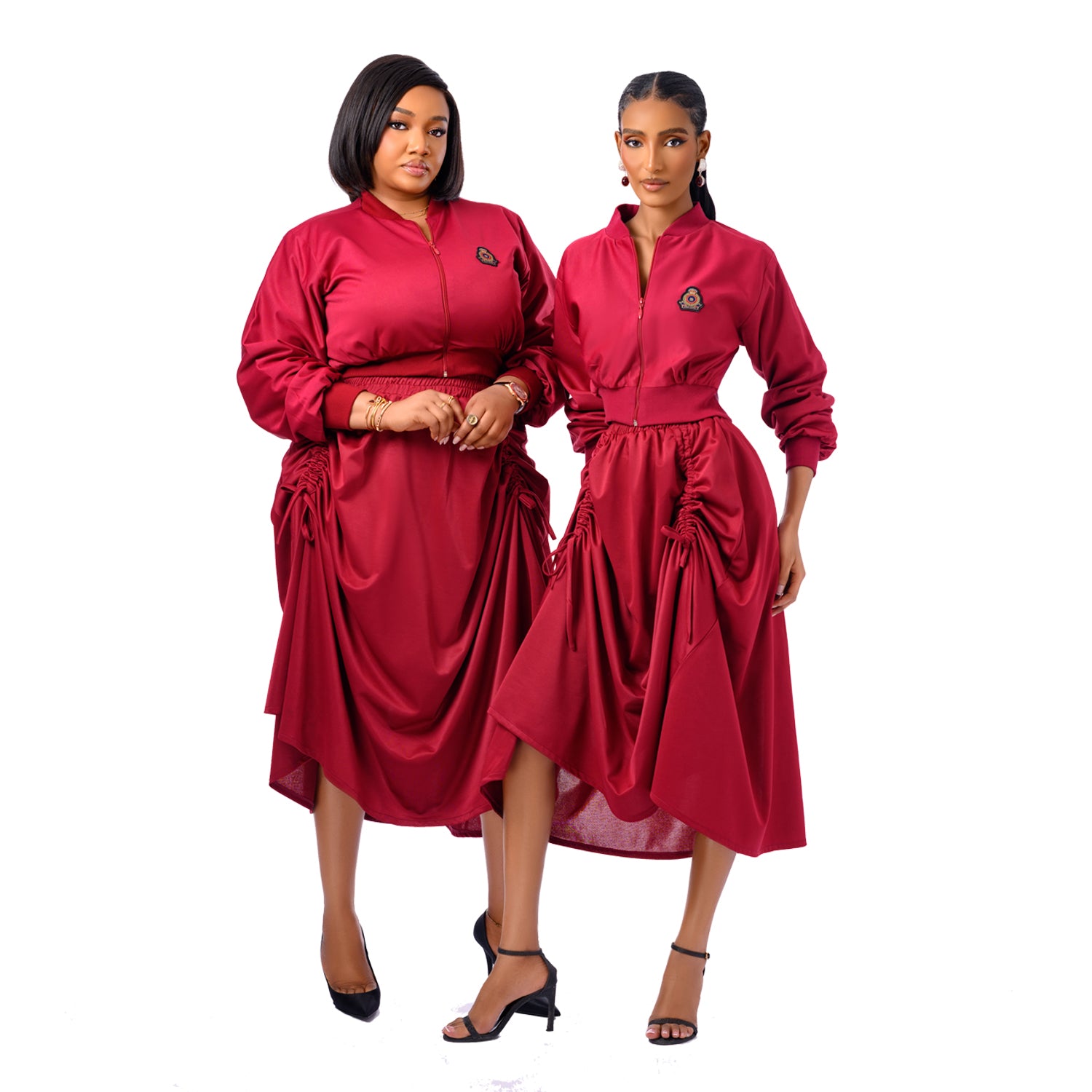 Garnet Ruched Set-4