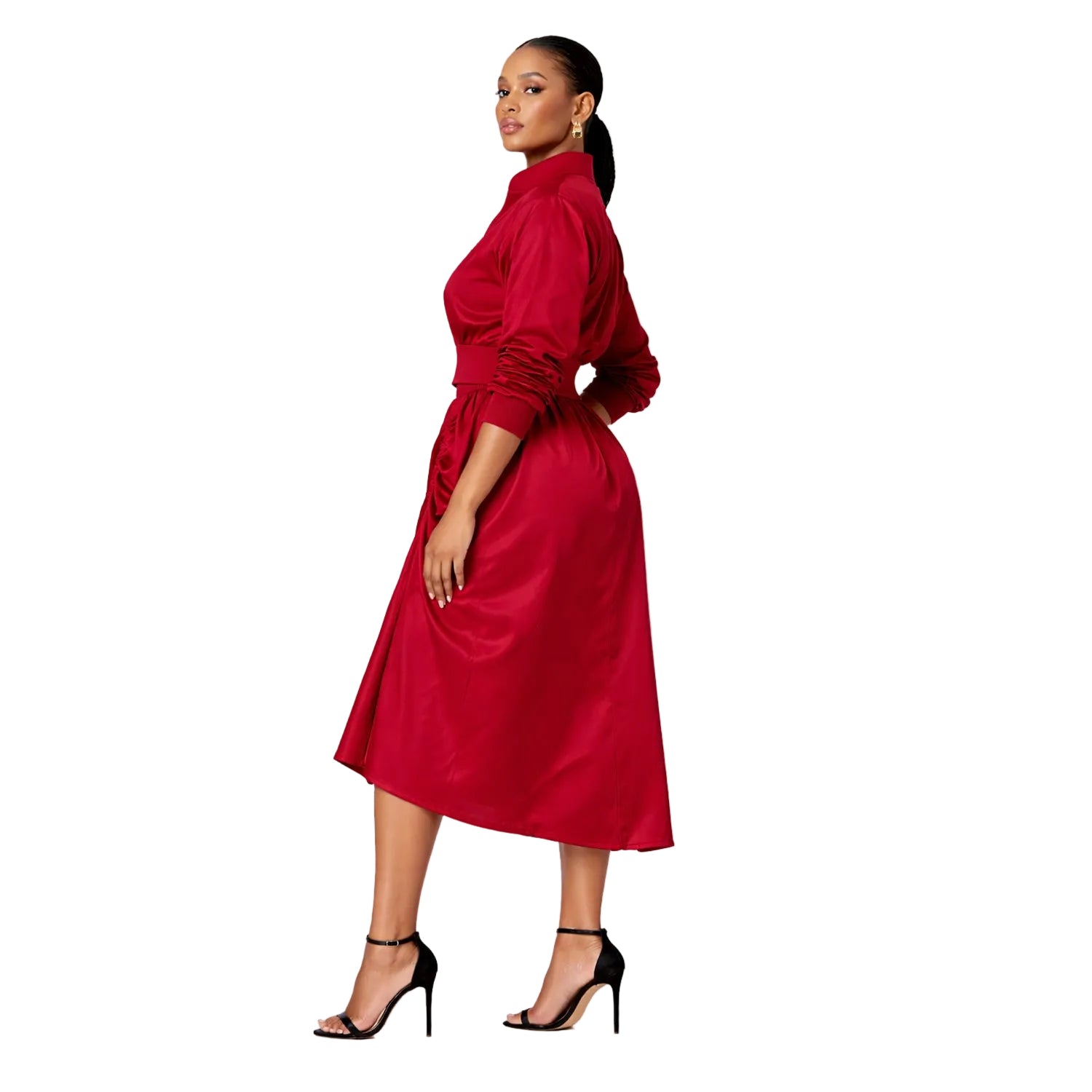 Garnet Ruched Set-5