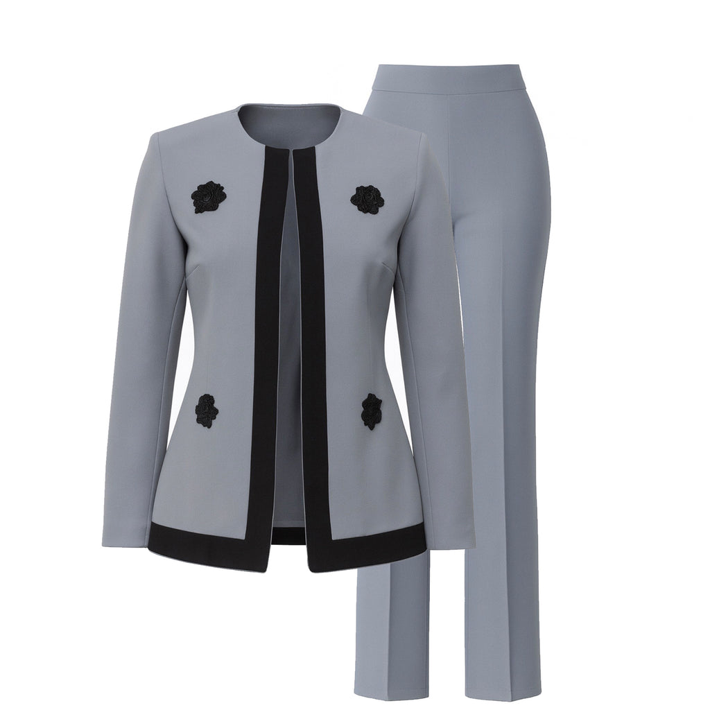 Noir Trim Suit Set