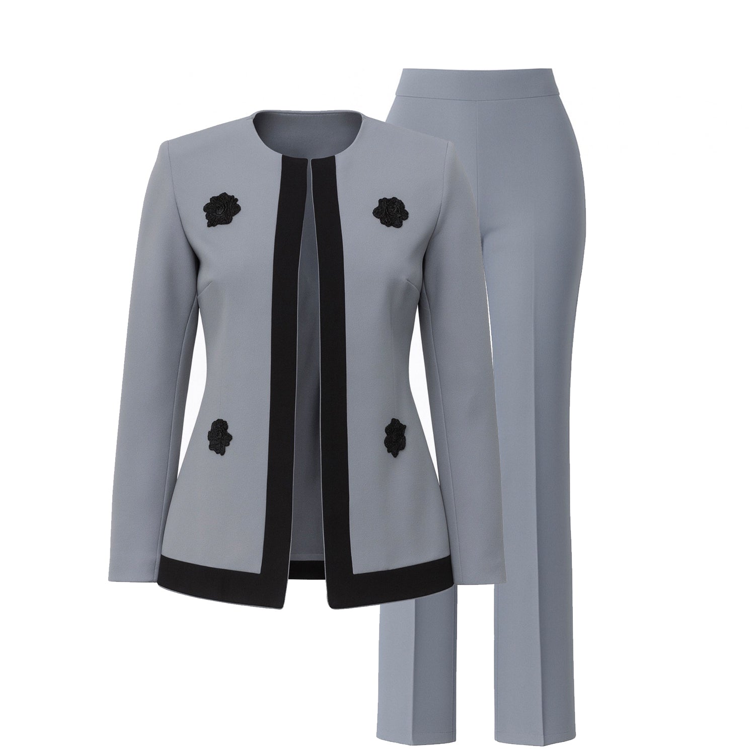 Noir Trim Suit Set