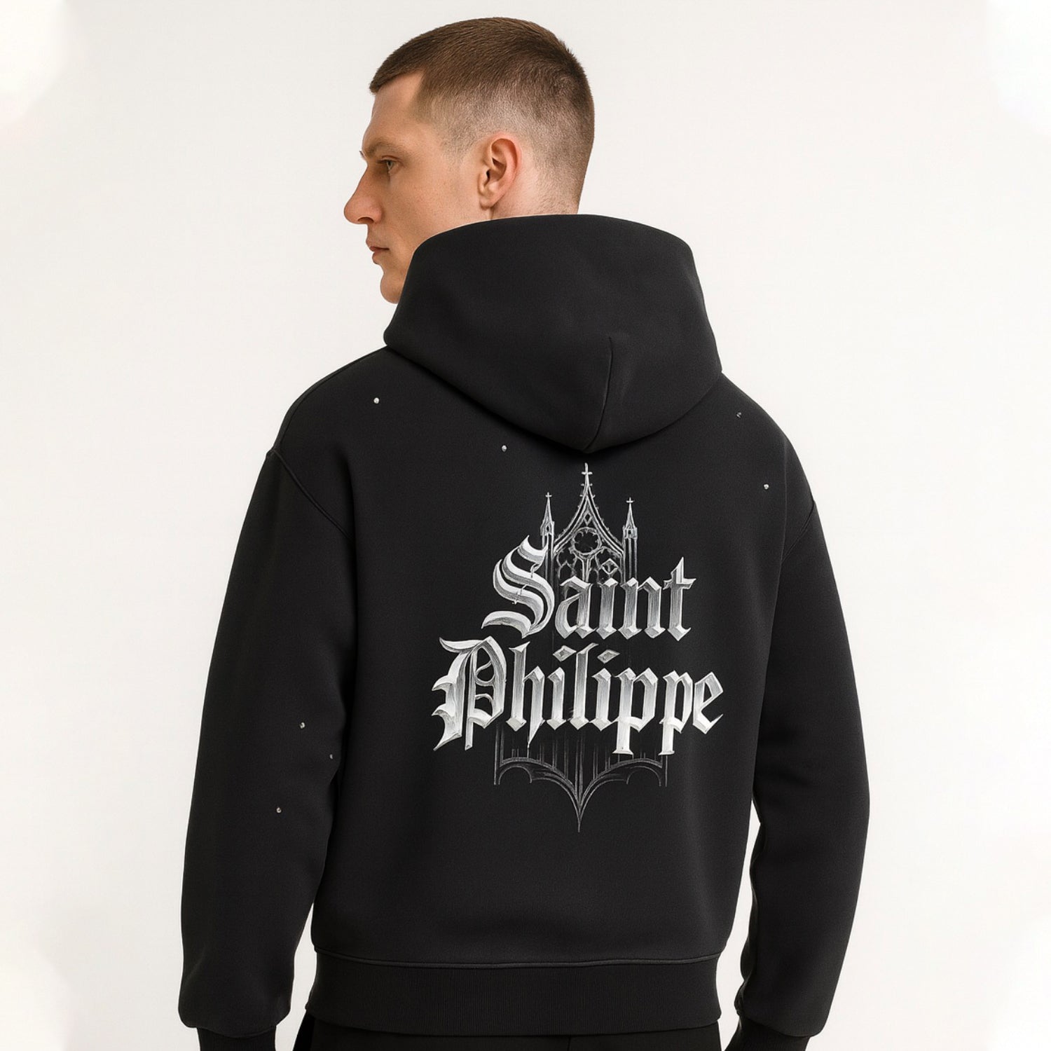 Saint Philippe Cathedral Noir Hoodie-7