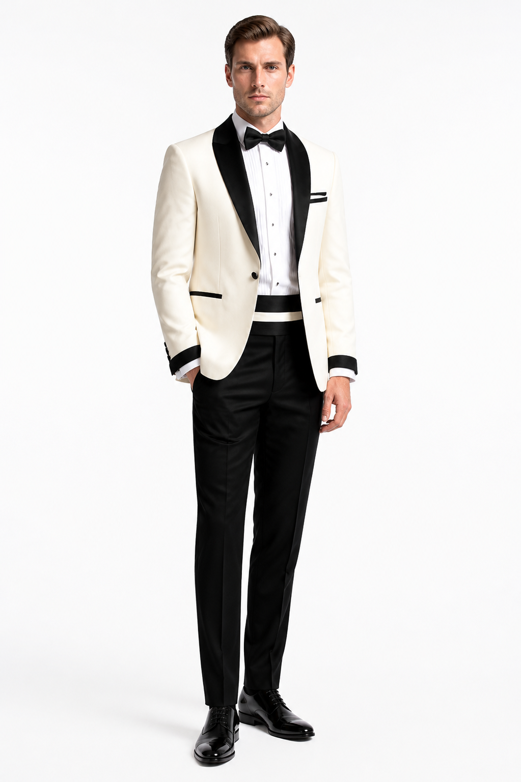 Rasmey Ivory Tuxedo Suit-2