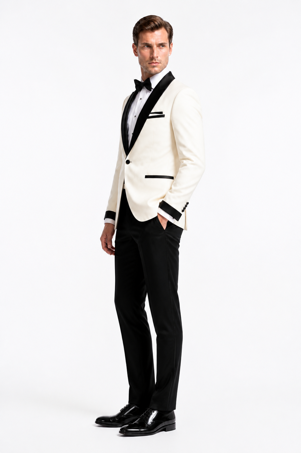 Rasmey Ivory Tuxedo Suit-4