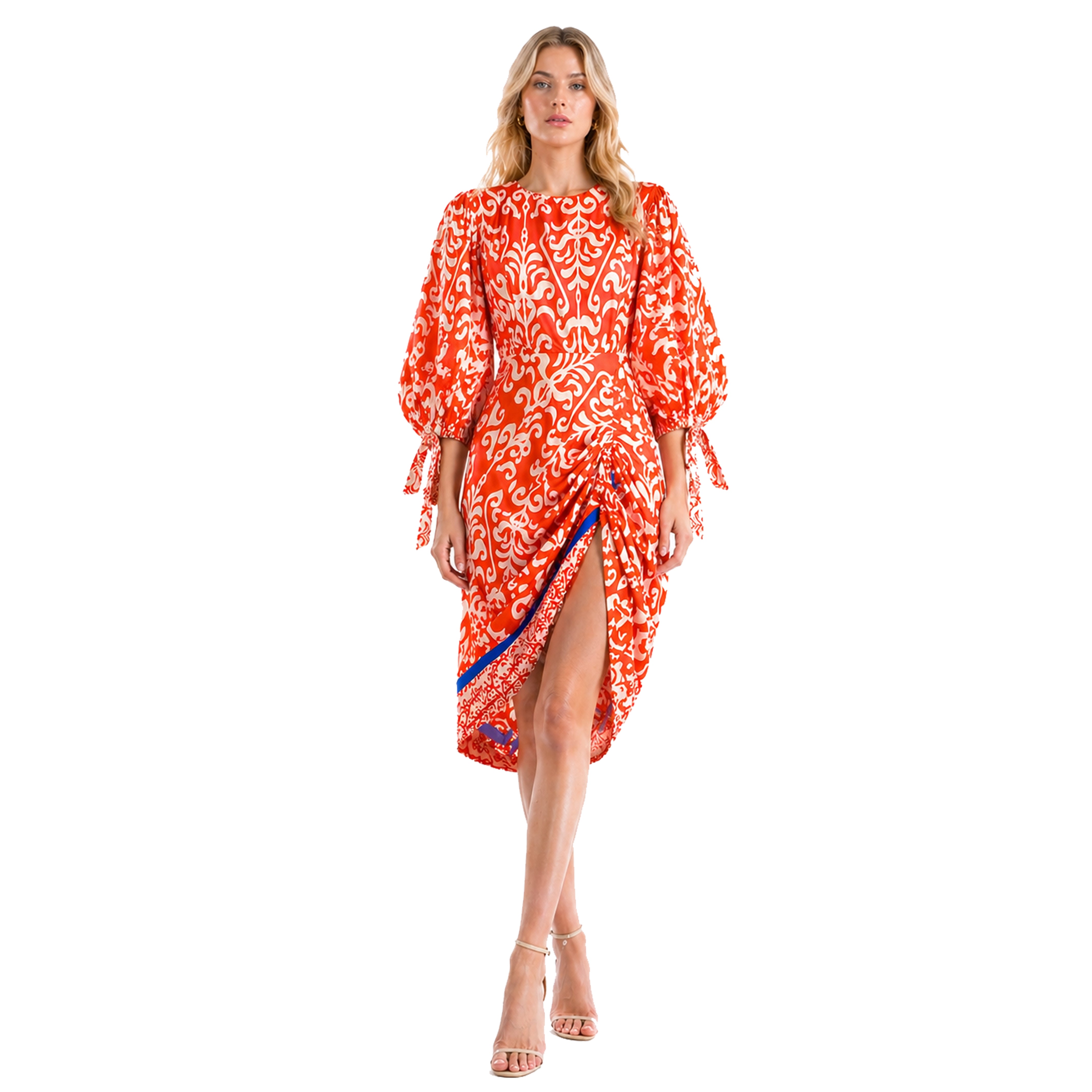 Vermillion Drape Dress-6