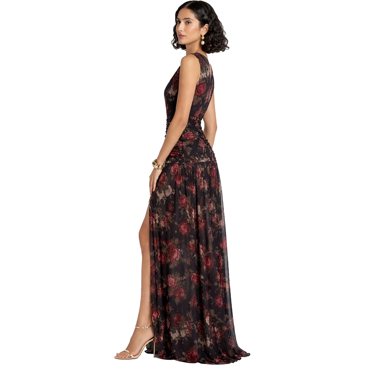 Midnight Rose Drape Gown